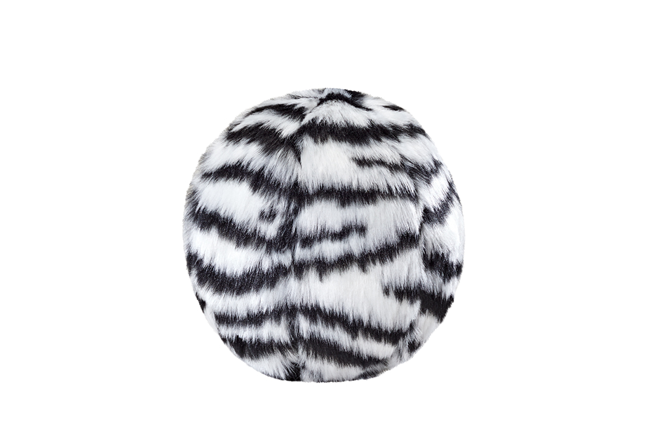 Fluff & Tuff Medium Zebra Ball (Squeakerless)