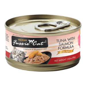 Fussie Cat Grain Free Tuna Salmon can in Aspic (2.82 oz)