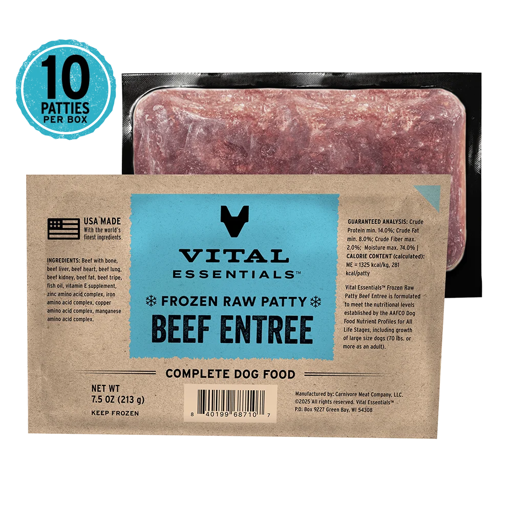 Vital Essentials Frozen Beef Patties (11.25 lb)