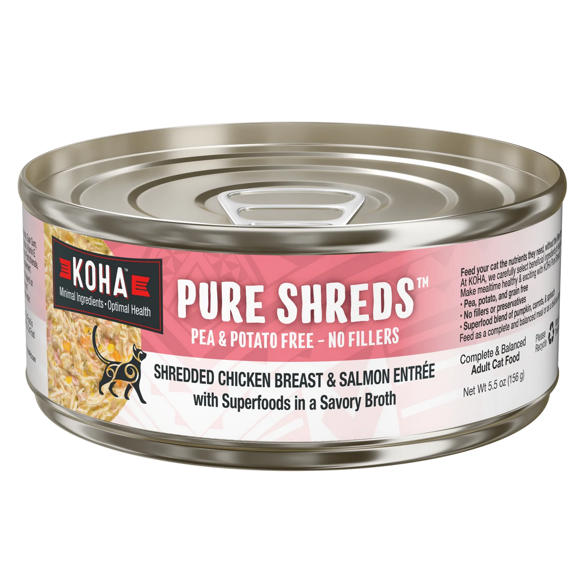 Koha Cat Pure Shreds Can Chicken & Salmon (5.5 oz)