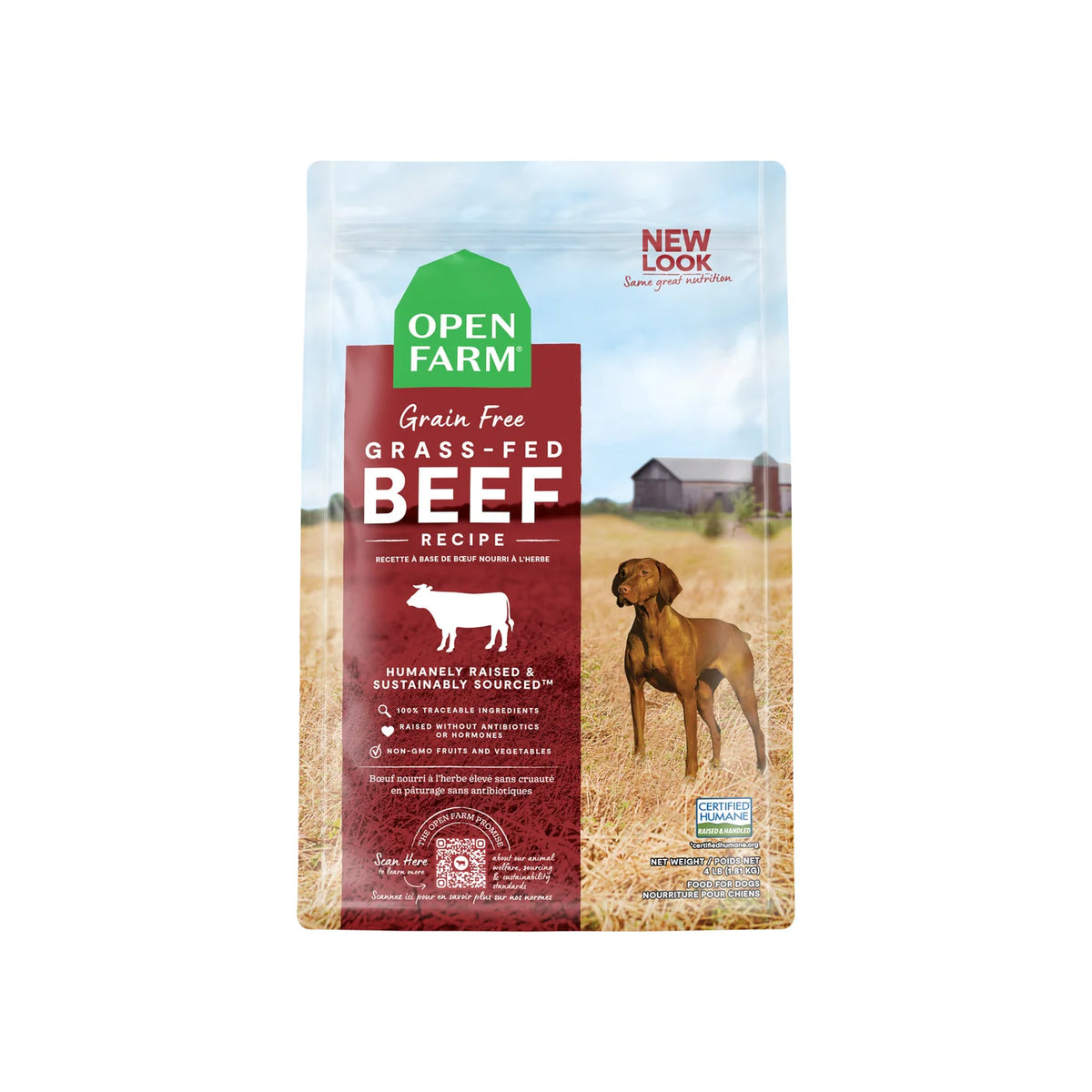 Open Farm Ancient Grain Free Beef Kibble (11 lb)