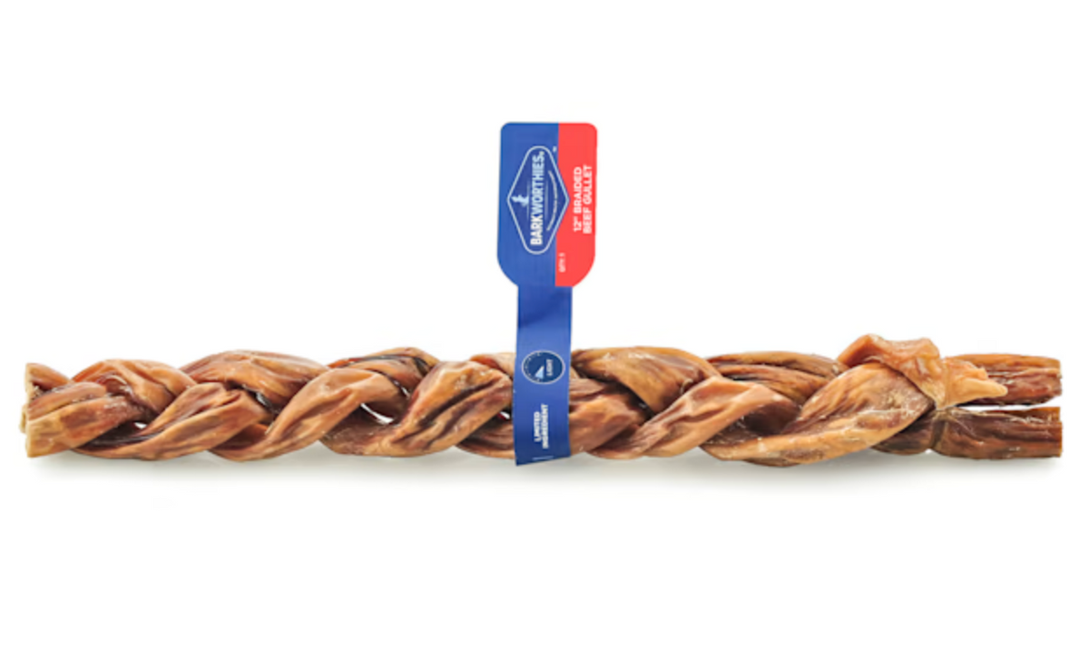 Barkworthies Braided Gullet Stick 12"