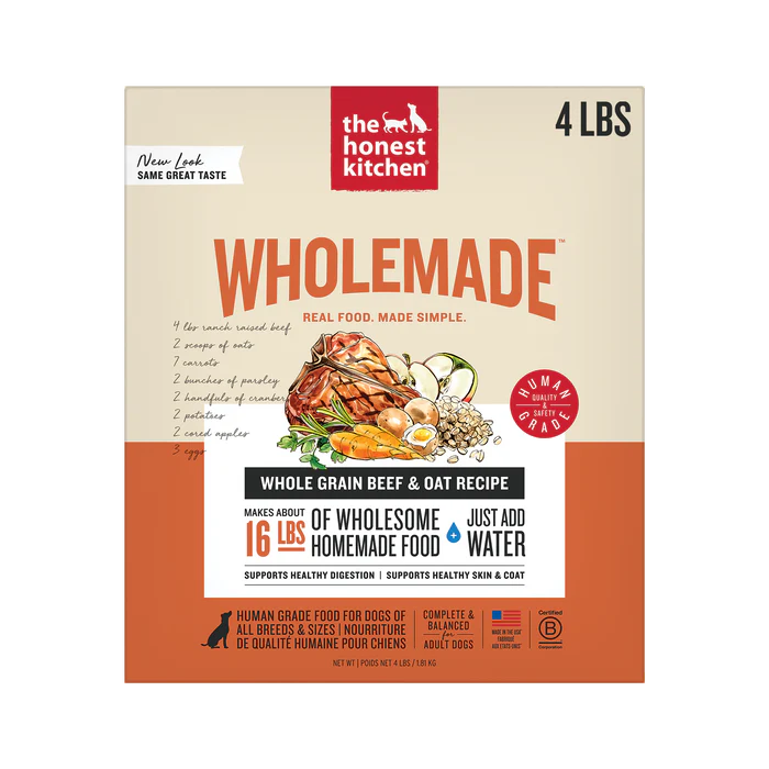 The Honest Kitchen Wholemade Grain Beef & Oat Box (4 lbs)
