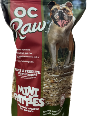 OC Raw Frozen Beef Mini Patties (4 lb)