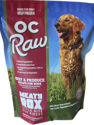 OC Raw Frozen Beef Meaty Rox (3 lb)