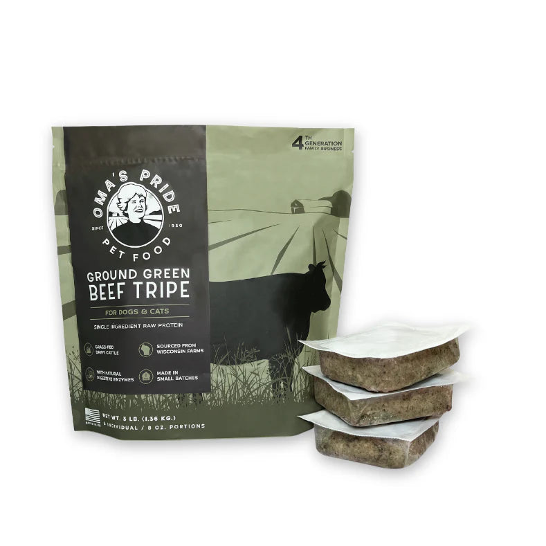 Oma's Pride Green Tripe Beef Box (3 lb)
